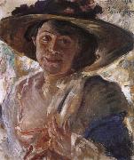 Lovis Corinth Woman in a Rose-Trimmed Hat France oil painting artist
